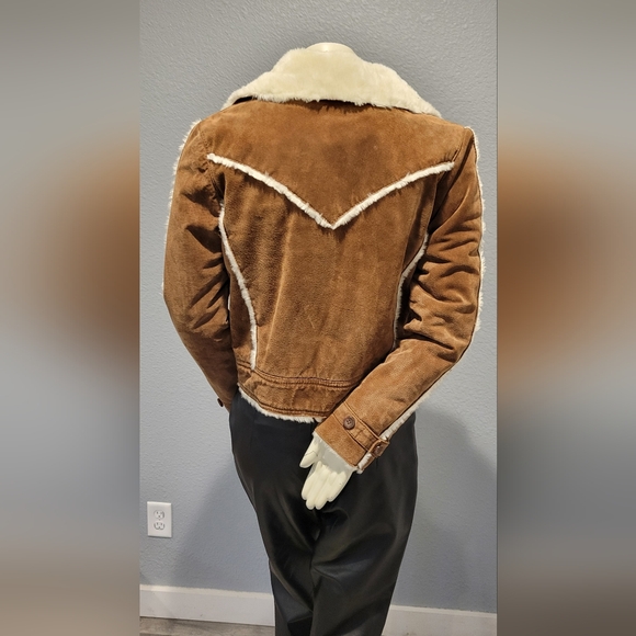 Wilsons Leather Tan and Cream Teddy Jacket - Picture 4 of 16